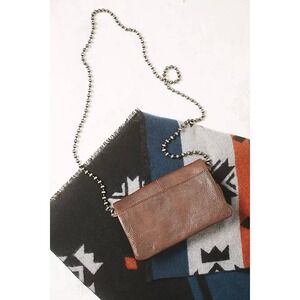 Free People Duet Crossbody Bag Leather Clutch Chain Strap Convertible Distressed